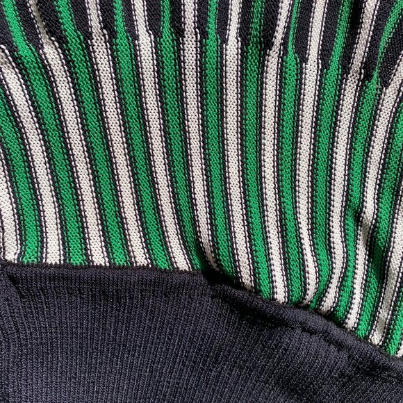 Arden B Striped Knit Cutout Top Green White Black Size M Y2K - Picture 8 of 14
